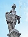 Bavaria auf dem Wittelsbacherbrunnen in Bad Reichenhall, 1905